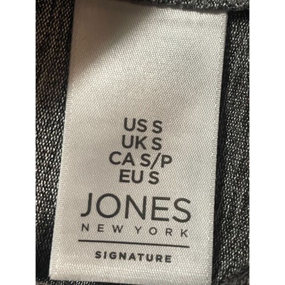 Jones New York Signature Cold Shoulder Metallic Grey Knit Top Size S NWT - Picture 15 of 15